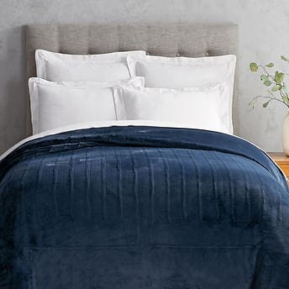 Brookstone Bedding Nib Brookstone Navy Heated Blanket Electric Dual